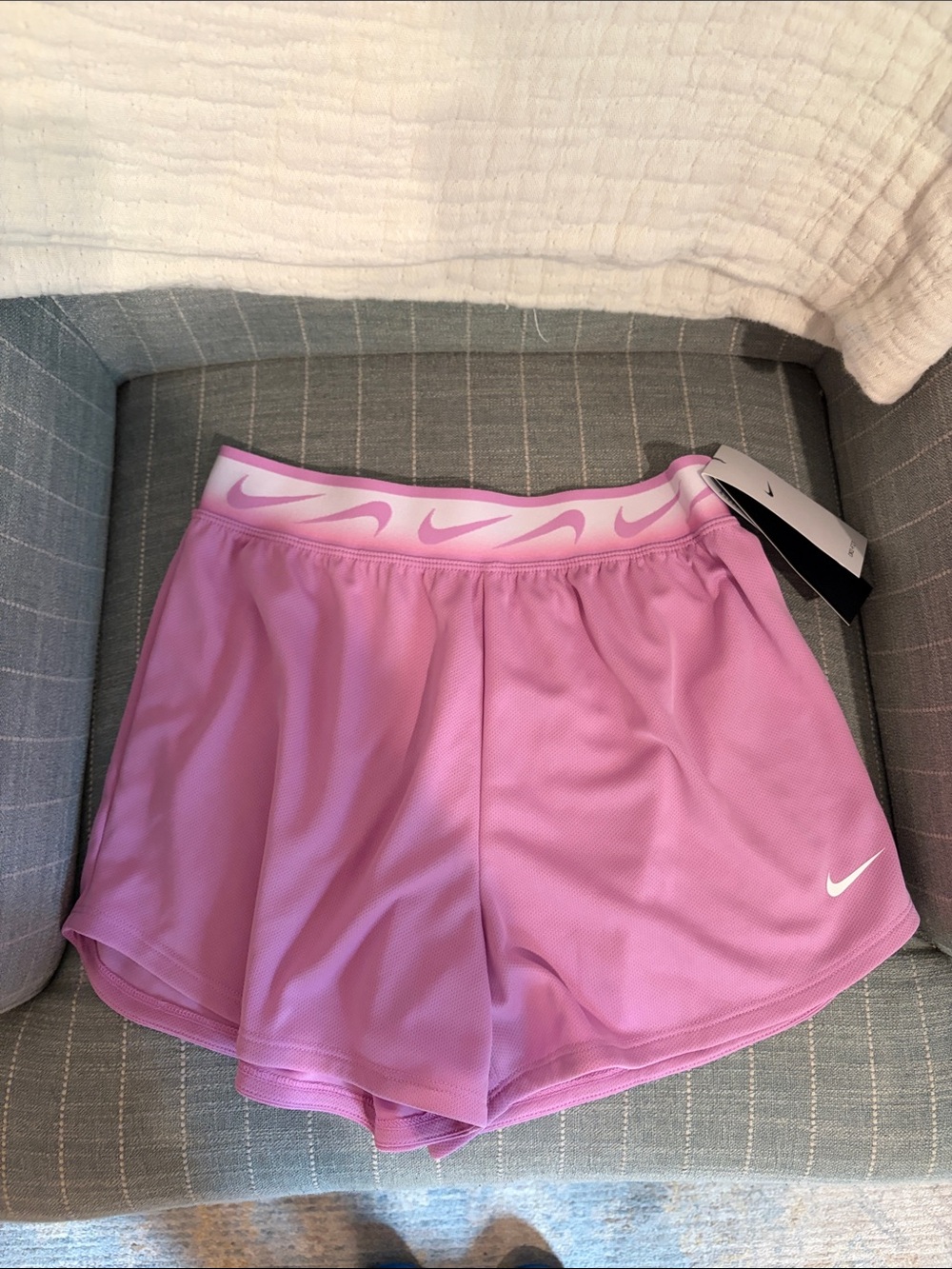 NWT Nike Girls Pink Athletic Shorts with Branded Waistband